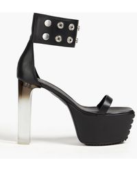 Rick Owens - Luxor plateausandalen aus leder mit ösenverzierung - Lyst