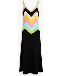 Boutique Moschino - Striped Knitted Maxi Dress - Lyst