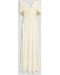 Magda Butrym - Off-the-shoulder Ruched Jersey Maxi Dress - Lyst