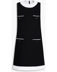 Moschino - Button-embellished Crepe Mini Dress - Lyst