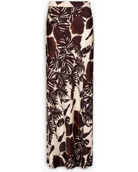 Nicholas - Printed Satin Maxi Skirt - Lyst