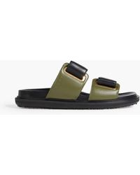 Marni - Two-tone Padded Leather Sandals - Lyst
