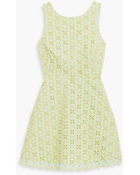 Saloni - Jesse Broderie Anglaise Cotton Mini Dress - Lyst