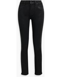 PAIGE - Gemma Coated High-Rise Skinny Jeans - Lyst