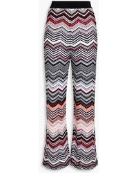 Missoni - Sequin-embellished Metallic Crochet-knit Wide-leg Pants - Lyst