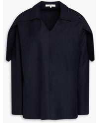 Tibi - Draped Wool-twill Top - Lyst