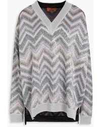 Missoni - Sequin-embellished Crochet-knit Sweater - Lyst