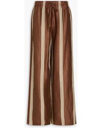 Rag & Bone - Olivia Striped Linen And Silk-Blend Wide-Leg Pants - Lyst
