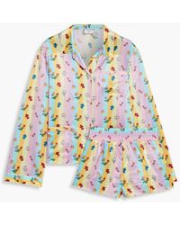 Damen Bekleidung Nachtwäsche Schlafanzüge Morgan Lane Ruthie Chantal Pyjama Aus Satin Mit Streifen in Pink 