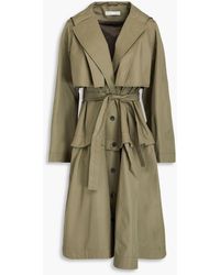 Palmer//Harding - Inhale Cotton-drill Hooded Trench Coat - Lyst