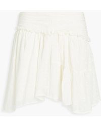 IRO - Nixie Gathered Fil Coupé Silk-blend Mini Skirt - Lyst