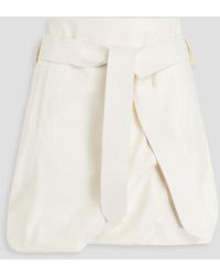 Ferragamo - Leather Mini Skirt - Lyst