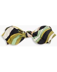 PUCCI - Bandeau-bikini-oberteil aus stretch-jersey mit print und knotendetail - Lyst