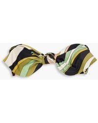 PUCCI - Bandeau-bikini-oberteil aus stretch-jersey mit print und knotendetail - Lyst