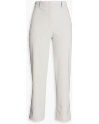 Theory - Cropped Stretch-ponte Straight-leg Pants - Lyst