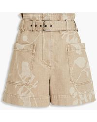 Damen Bekleidung Kurze Hosen Cargo Shorts Brunello Cucinelli Seide Shorts mit Pailletten in Schwarz 
