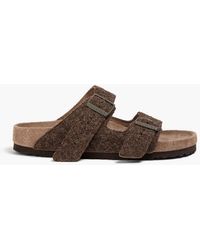 Rick Owens X Birkenstock Arizona Buckled Sandals in Black | Lyst