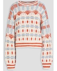 Mother - The Long Drop Jacquard-Knit Alpaca-Blend Sweater - Lyst