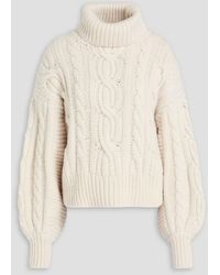 Zimmermann - Cable-knit Wool Turtleneck Sweater - Lyst