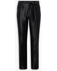 Tom Ford - Dyylan Slim-fit Ribbed Cotton-blend Satin Pants - Lyst