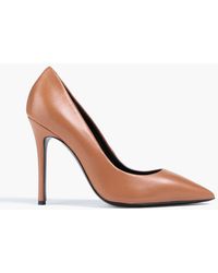 Giuseppe Zanotti Lucrezia 90 Patent Leather-trimmed Suede Pumps