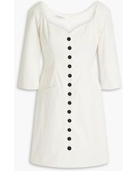 Philosophy Di Lorenzo Serafini - Button-embellished Cotton-blend Grosgrain Mini Dress - Lyst