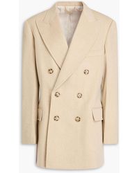 Victoria Beckham - Double-Breasted Wool And Cashmere-Blend Felt Blazer - Lyst