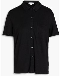 James Perse - Hemd aus jersey aus einer leinenmischung - Lyst