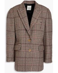 Sandro - Blazer aus einer wollmischung mit glencheck-muster - Lyst
