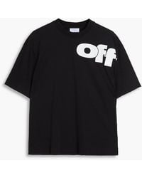 Off-White c/o Virgil Abloh - Logo-Print Cotton-Jersey T-Shirt - Lyst