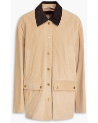 Rag & Bone - Cassidy Corduroy-trimmed Suede Jacket - Lyst