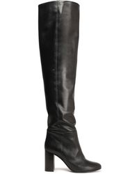 Maje Leather Over-the-knee Boots Black