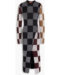Stine Goya - Checked Jacquard-Knit Midi Dress - Lyst