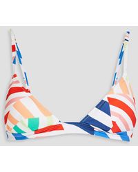 Solid & Striped - Triangel-bikini-oberteil mit print - Lyst