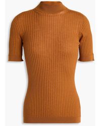 Versace - Ribbed Wool Mock-Neck Sweater - Lyst