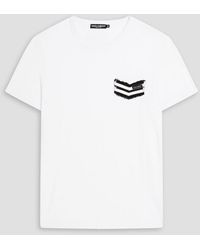 Dolce & Gabbana - Appliquéd Cotton-jersey T-shirt - Lyst