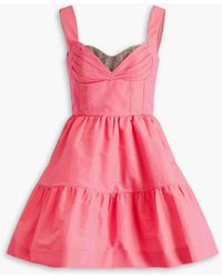 Rebecca Vallance - Crystal-embellished Taffeta Mini Dress - Lyst