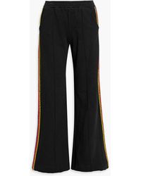 Area - Crystal-embellished French Cotton-terry Track Pants - Lyst