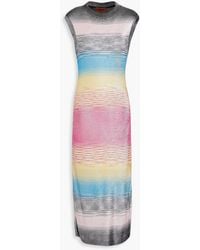 Missoni - Metallic Space-dyed Knitted Midi Dress - Lyst