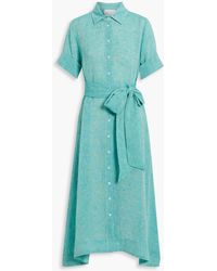 Lisa Marie Fernandez - Linen-blend Gauze Midi Shirt Dress - Lyst
