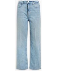 PAIGE - Leenah hoch sitzende jeans mit weitem bein in distressed-optik - Lyst