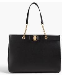 Ferragamo - Bow-detailed Leather Tote - Lyst