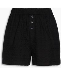 Onia - Shorts aus baumwolle mit lochstickerei - Lyst