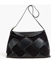 3.1 Phillip Lim - Id Woven Suede And Leather Shoulder Bag - Lyst