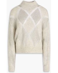 Brunello Cucinelli - Metallic Wool And Mohair-Blend Turtleneck Sweater - Lyst