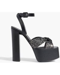 Giuseppe Zanotti - Souree Crystal-embellished Leather Platform Sandals - Lyst