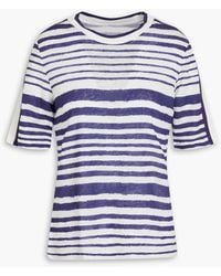 Zimmermann - Striped Linen-jersey T-shirt - Lyst