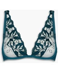 Maison Lejaby - Embroidered Tulle Underwired Triangle Bra - Lyst