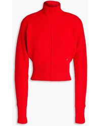 Victoria Beckham - Cropped Cashmere-blend Turtleneck Sweater - Lyst