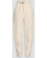 Isabel Marant - Rinny Cotton And Linen-Blend Canvas Tapered Pants - Lyst